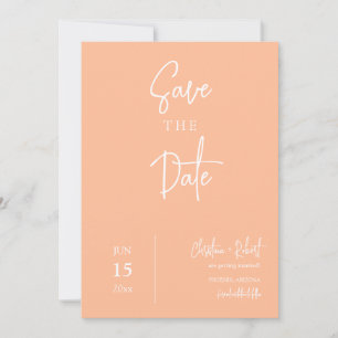 Peach Boho Modernes Save the Date Hochzeitsstift F Einladung