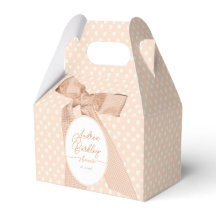 Peach Bow Baby Dusche