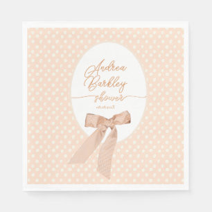 Peach Bow Baby Dusche Serviette
