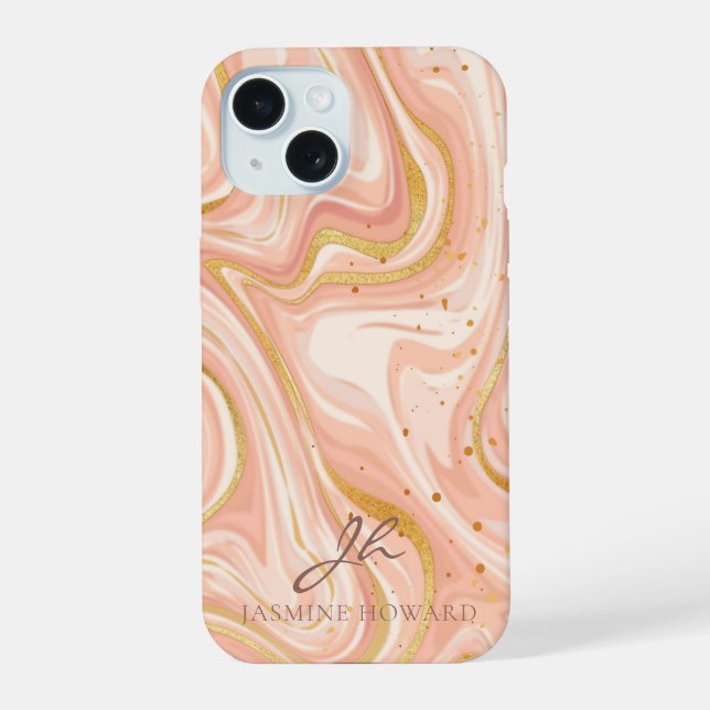 Peach Cake Marble Parties scintillant or personnal (Verso)