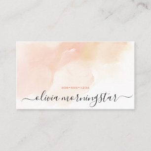 Peach Cloud Watercolor getappt Visitenkarte