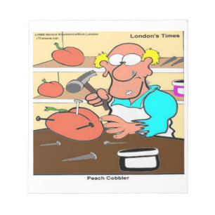 Peach Cobbler Funny LTCartoons Notizblock