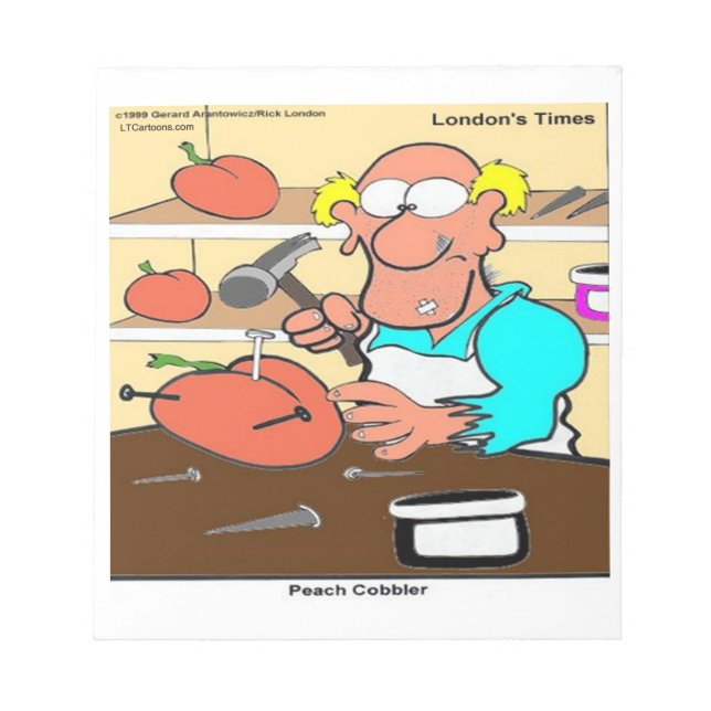 Peach Cobbler Funny LTCartoons Notizblock (Vorderseite)