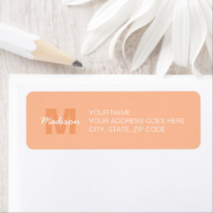 Peach color of 2024 with custom Monogram name