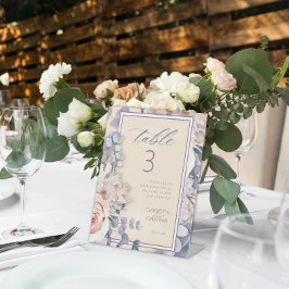 Peach Colored Floral Wedding Tischnummer Sockelschild
