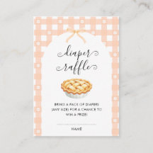Peach Coquette Pie Diaper Raffle