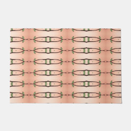 Peach Coral Designer Throw Mat Fußmatte