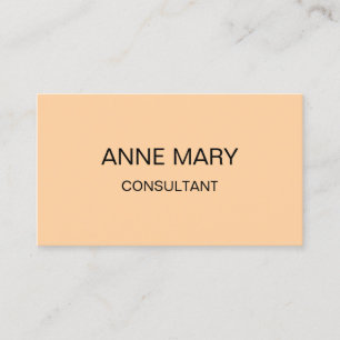 Peach Coral Orange Moderne Minimalistische Profess Visitenkarte