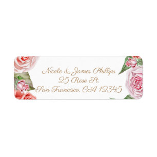 Peach Coral Pink Roses Grüne Blätter Hochzeit