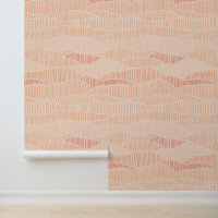 Peach Coral Waves Lines
