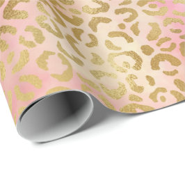 Peach Cream Pink Yellow Leopard Print Gefärbte Kra Geschenkpapier