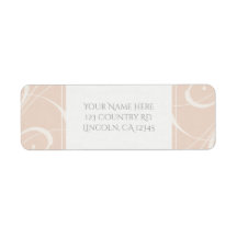Peach & Creamy White Floral Swirl Elegante Hochzei