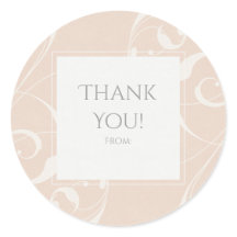 Peach & Creamy White Floral Swirl Elegante Hochzei
