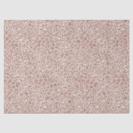 Peach Creme Blush Leopard Print Glitzer Seidenpapier