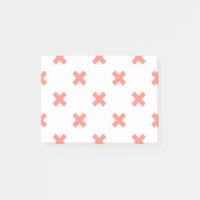 Peach cross stitches auf weiß
