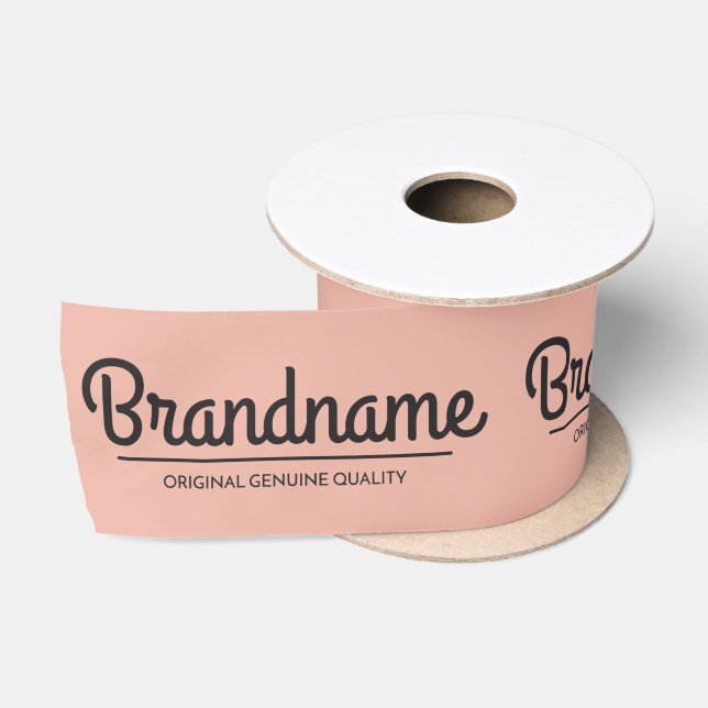 Peach Custom Business Logo Satinband (Spule)