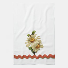 Peach Daisy Küchentuch