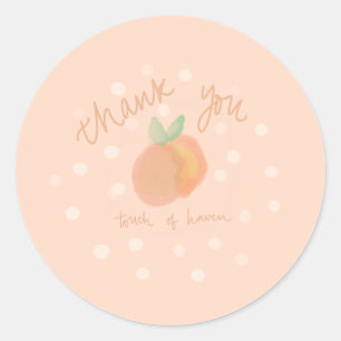 Peach danke Ihnen Aufkleber