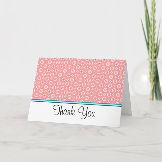 PEACH DOT Wedding Vielen Dank Anmerkungen Dankeskarte (Vorderseite)