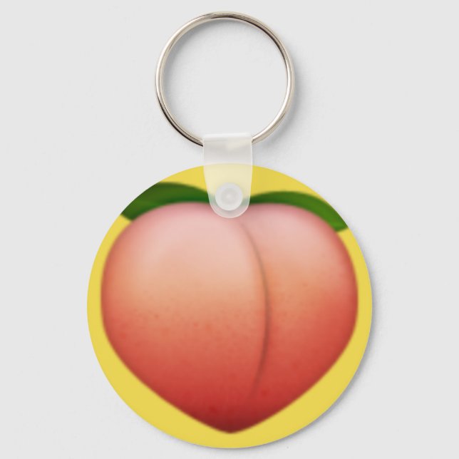 Peach emoji schlüsselanhänger (Vorderseite)
