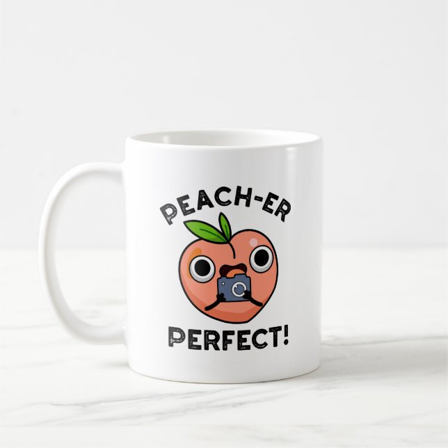 Peach-er Perfect Funny Peach Pub Kaffeetasse (Links)