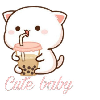 Peach et Goma Mochi Chat Bubble Tea Baby Bodysuit