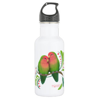 Peach Faced Love Birds Trinkflasche