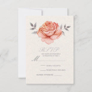 Peach Fairy Tale Glitzer Rose Blätter UAWG Antwort