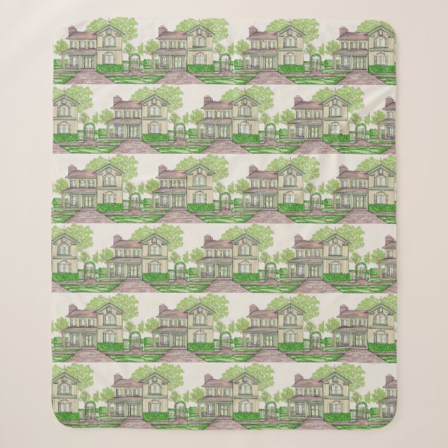 Peach Farmhouse Sherpa Blanket Sherpadecke (Vorderseite)