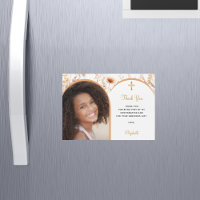 Peach fleur sauvage photo Carte de remerciements d