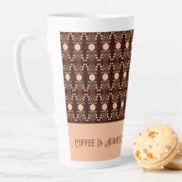 Peach floral Accented Milchtasse