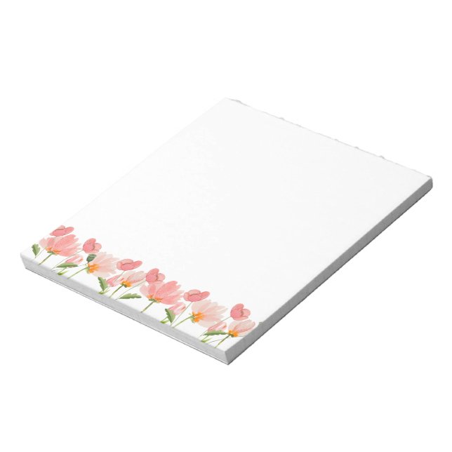 Peach Floral Bloc-notes (Tourné)