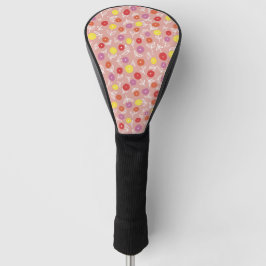 Peach Floral Ditsy Golf Head Cover Headcover