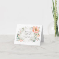 Peach Floral Elegant Wedding Vielen Dank