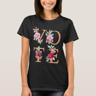 Peach Floral Elegante Feminine Wählen Sie eine and T-Shirt