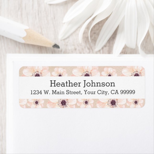 Peach Floral Girl Watercolor Muster (Insitu)