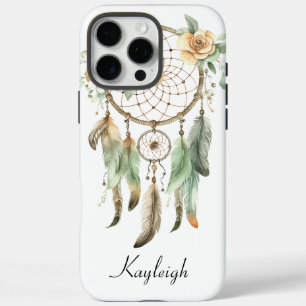 Peach floral Green Dream Catcher iPhone 16 Pro Max Hülle