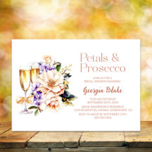 Peach Floral Petals and Prosecco Brautparty