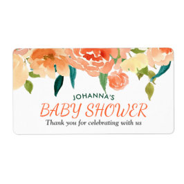 Peach Florals | Babydusche Vielen Dank