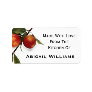 Peach Food Canning Label Adressaufkleber