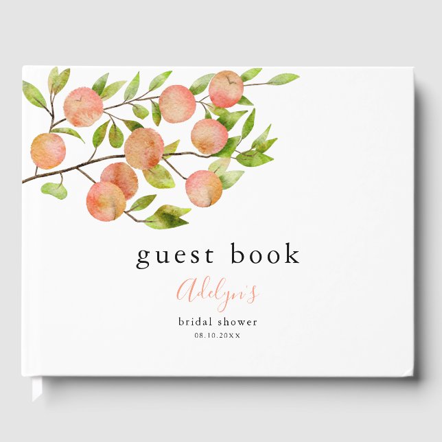 Peach Fruit Brautparty Gästebuch (Vorderseite)