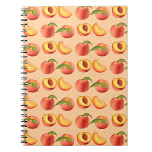 Peach Fruit Muster Notizblock