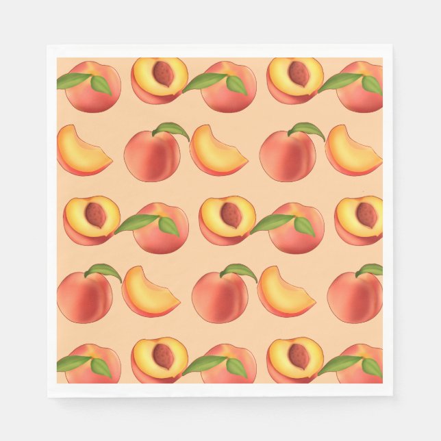 Peach Fruit Muster Serviette (Vorderseite)