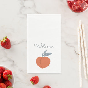 Peach Fruit Welcome Serviette