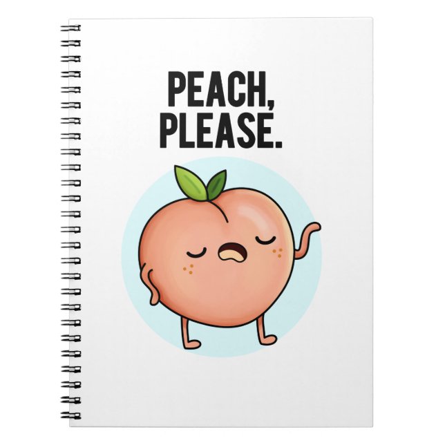 Peach Funny Fruit Pub Notizblock (Vorderseite)