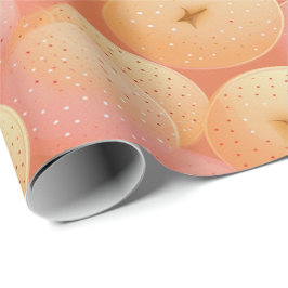 Peach Fuzz Abstrakt Botanisches Fruchtmuster 17 Geschenkpapier