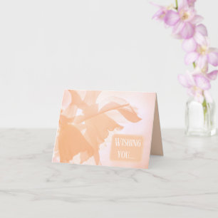 Peach Fuzz Abstrakt Floral Karte