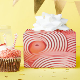 Peach Fuzz Abstraktes botanisches Fruchtmuster 19 Geschenkpapier