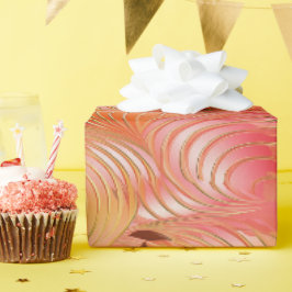 Peach Fuzz Abstraktes botanisches Fruchtmuster 3 Geschenkpapier