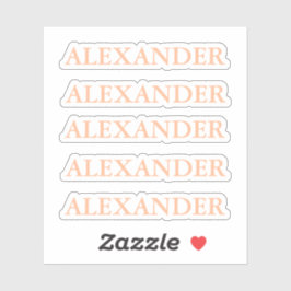 Peach fuzz Ausschneiden Aufkleber mit Name Aufkleb